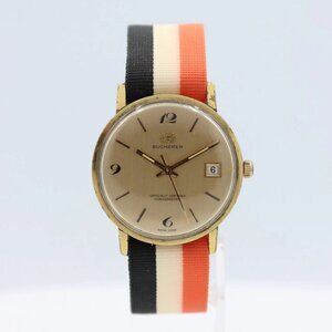 Vintage 34mm Bucherer Chronometer Men's Automatic Wristwatch Swiss Made